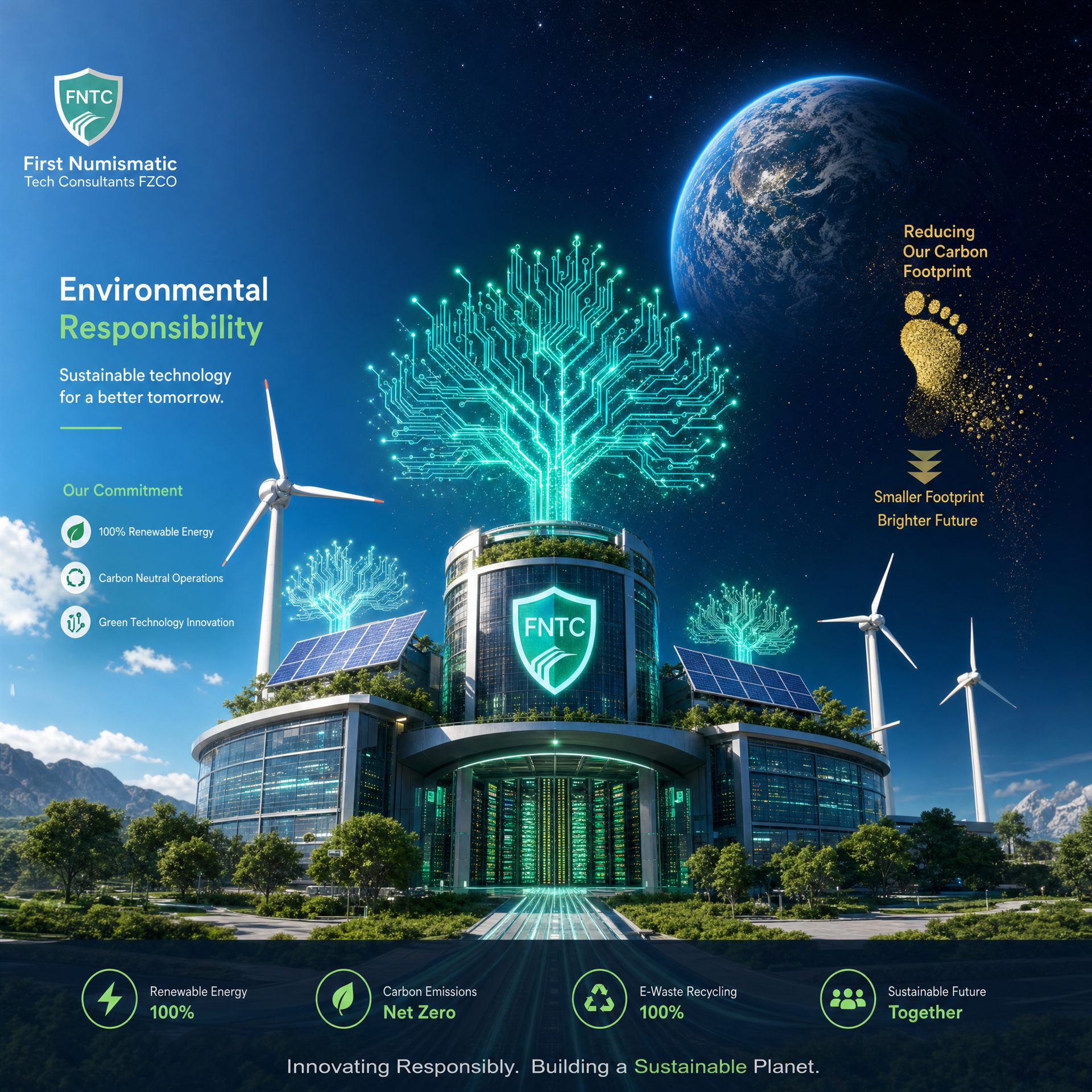 Eco-friendly datacenter solar panel configurations