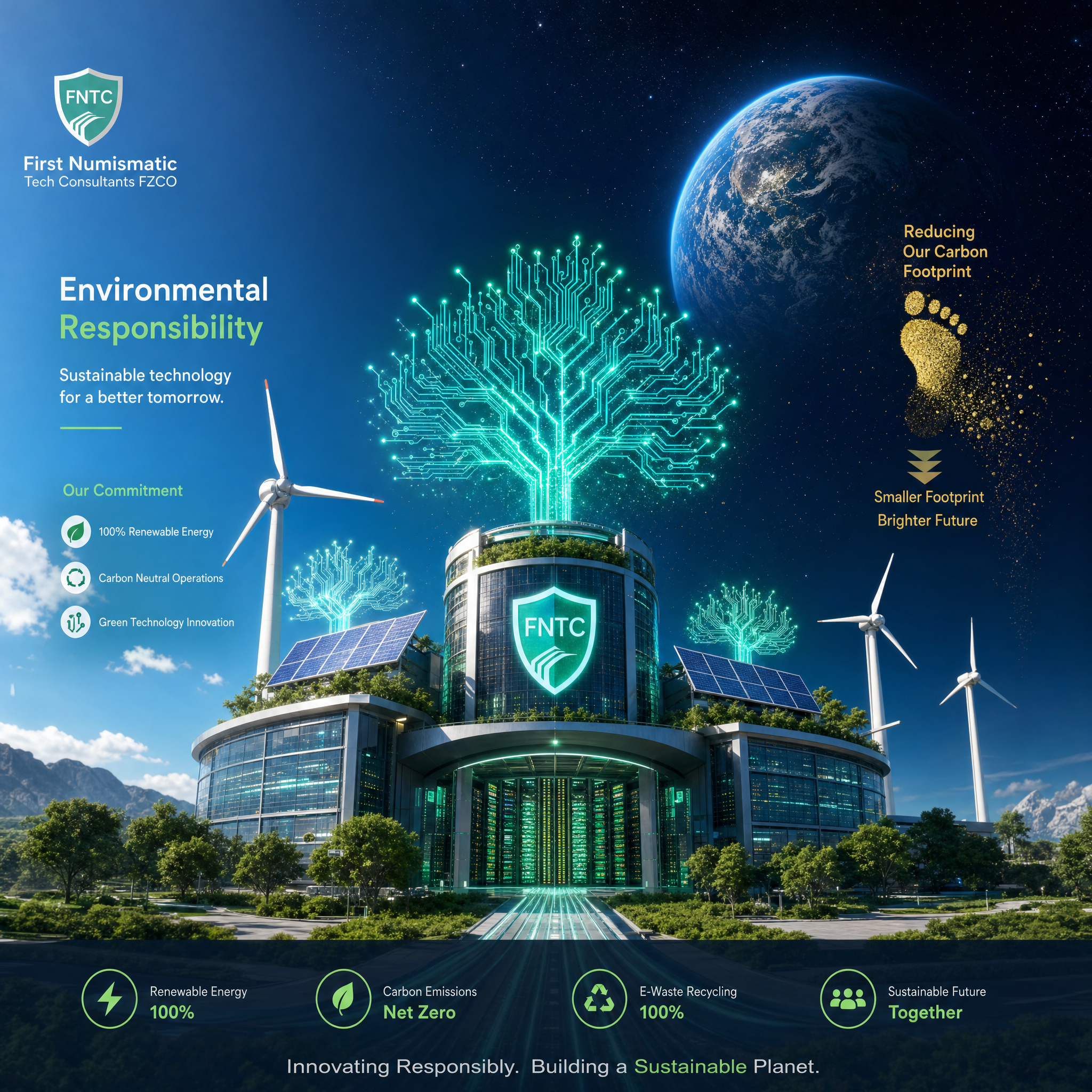Eco-friendly datacenter solar panel configurations